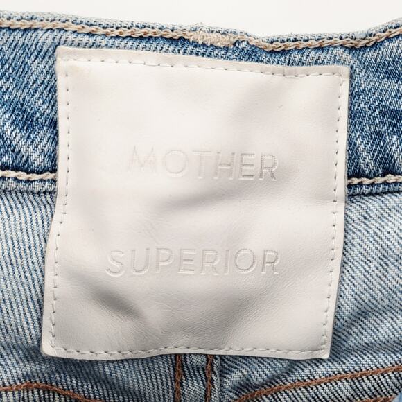 MOTHER SUPERIOR The Tomcat Ankle Blue Button Fly Jeans Women’s Sz 26 Made in USA - Picture 7 of 10